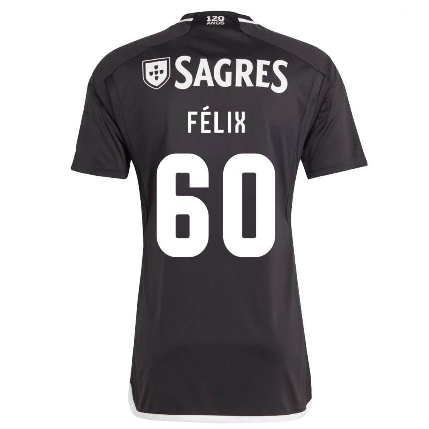 Women Football Nuno Félix #60 Black Away Jersey 2023/24 T-Shirt Canada