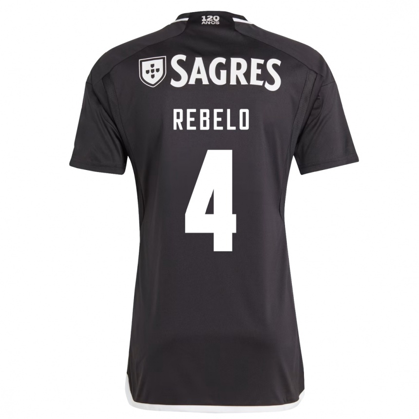 Women Football Silvia Rebelo #4 Black Away Jersey 2023/24 T-Shirt Canada