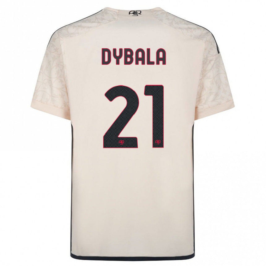 Women Football Paulo Dybala #21 Off-White Away Jersey 2023/24 T-Shirt Canada