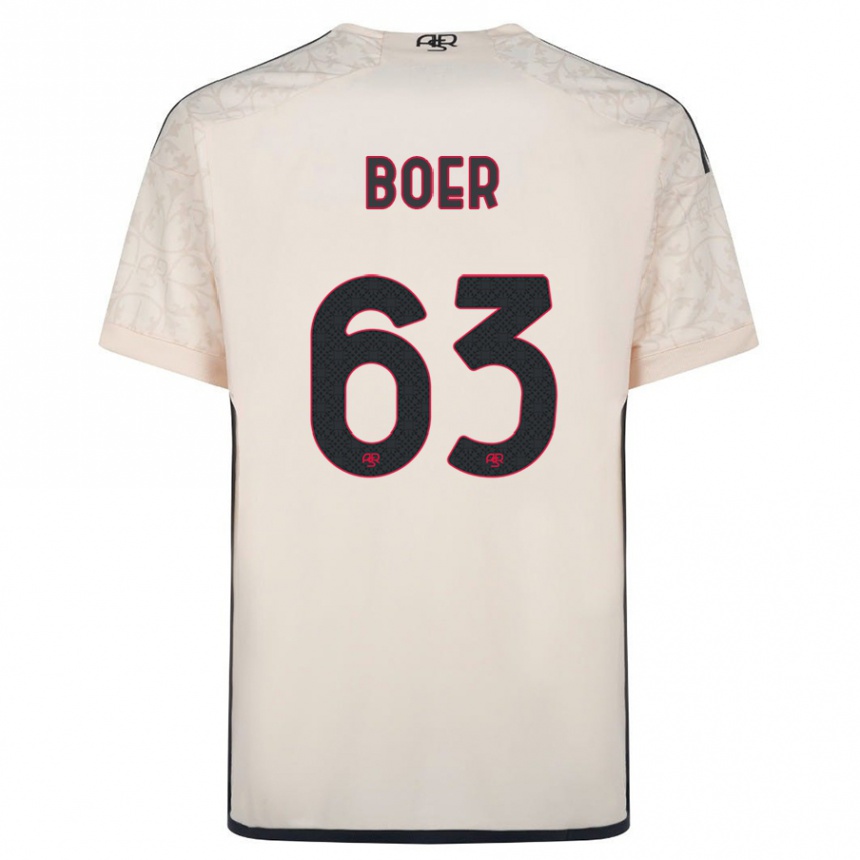 Women Football Pietro Boer #63 Off-White Away Jersey 2023/24 T-Shirt Canada