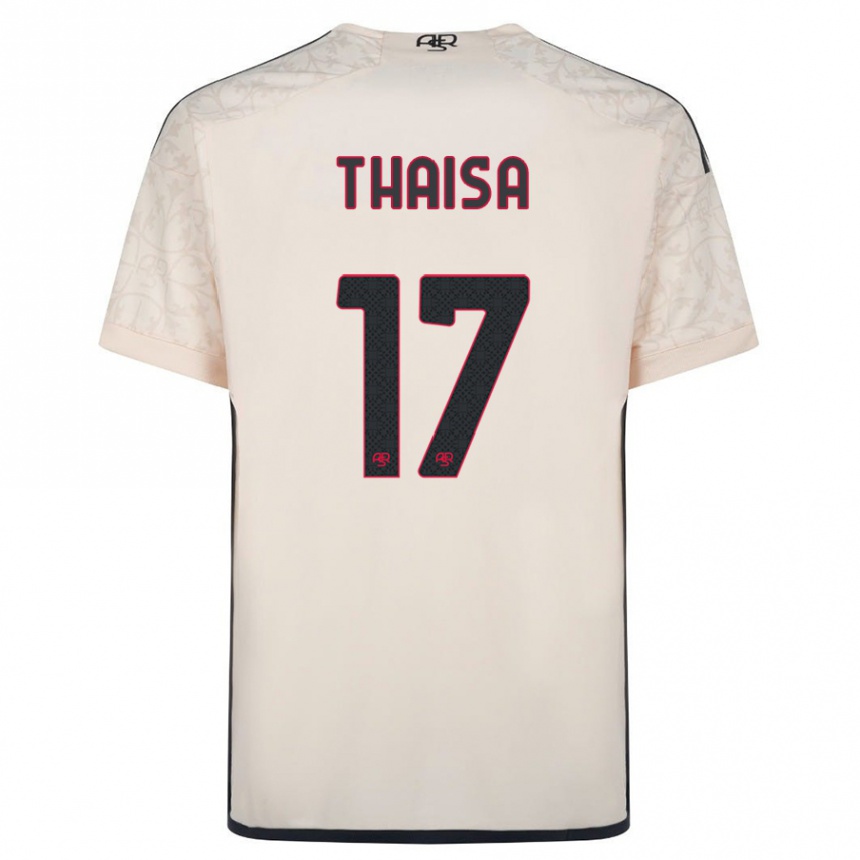 Femme Football Maillot Thaisa #17 Blanc Cassé Tenues Extérieur 2023/24 Canada