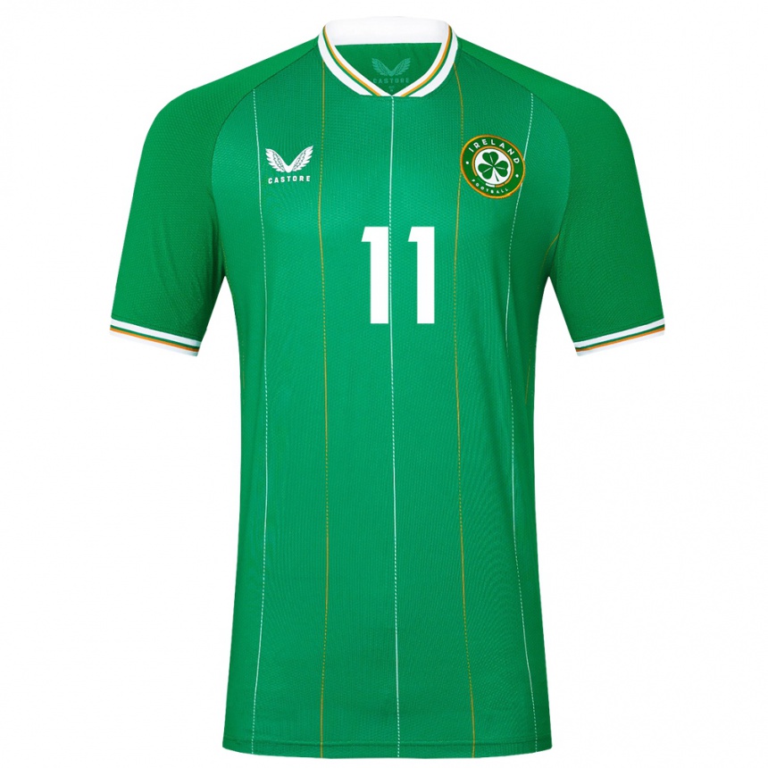 Kids Football Ireland Kevin Zefi #11 Green Home Jersey 24-26 T-Shirt Canada