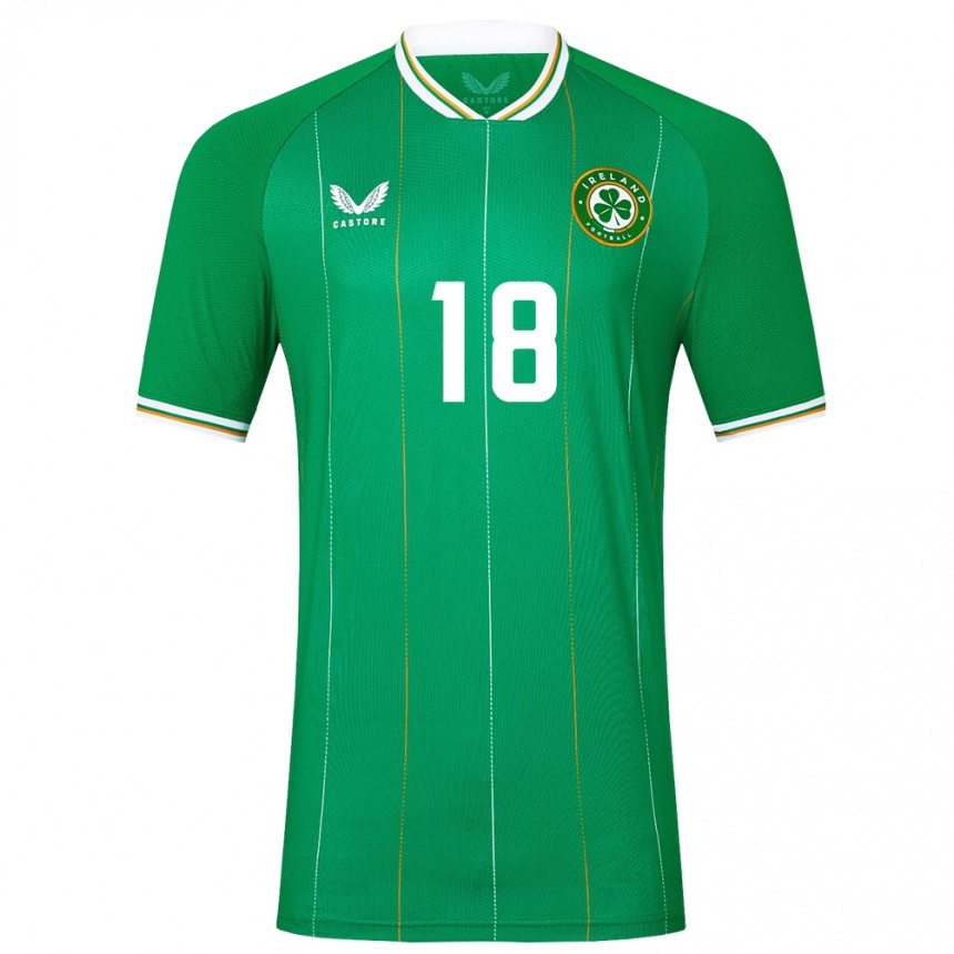 Kids Football Ireland Leanne Kiernan #18 Green Home Jersey 24-26 T-Shirt Canada