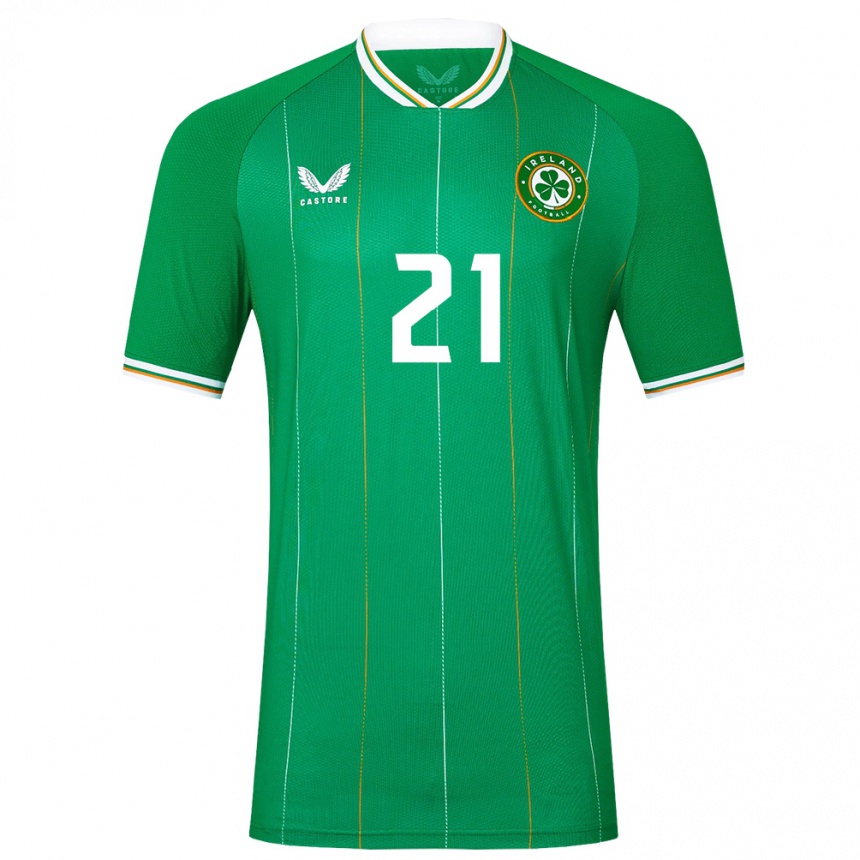 Kids Football Ireland Sean Grehan #21 Green Home Jersey 24-26 T-Shirt Canada