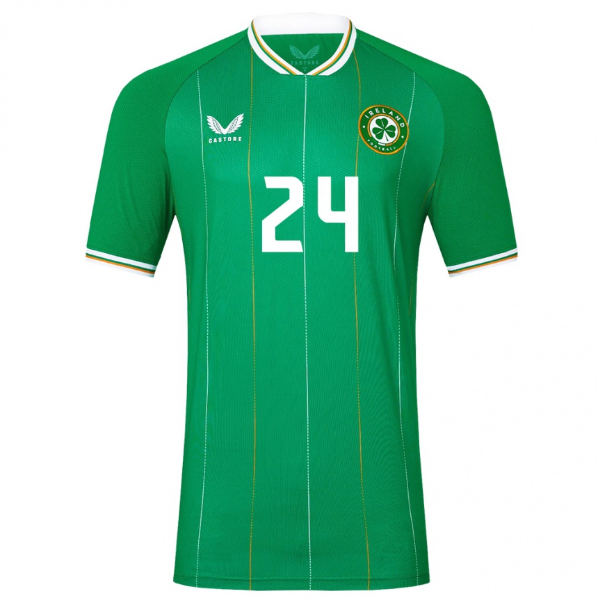 Kids Football Ireland Sean Roughan #24 Green Home Jersey 24-26 T-Shirt Canada