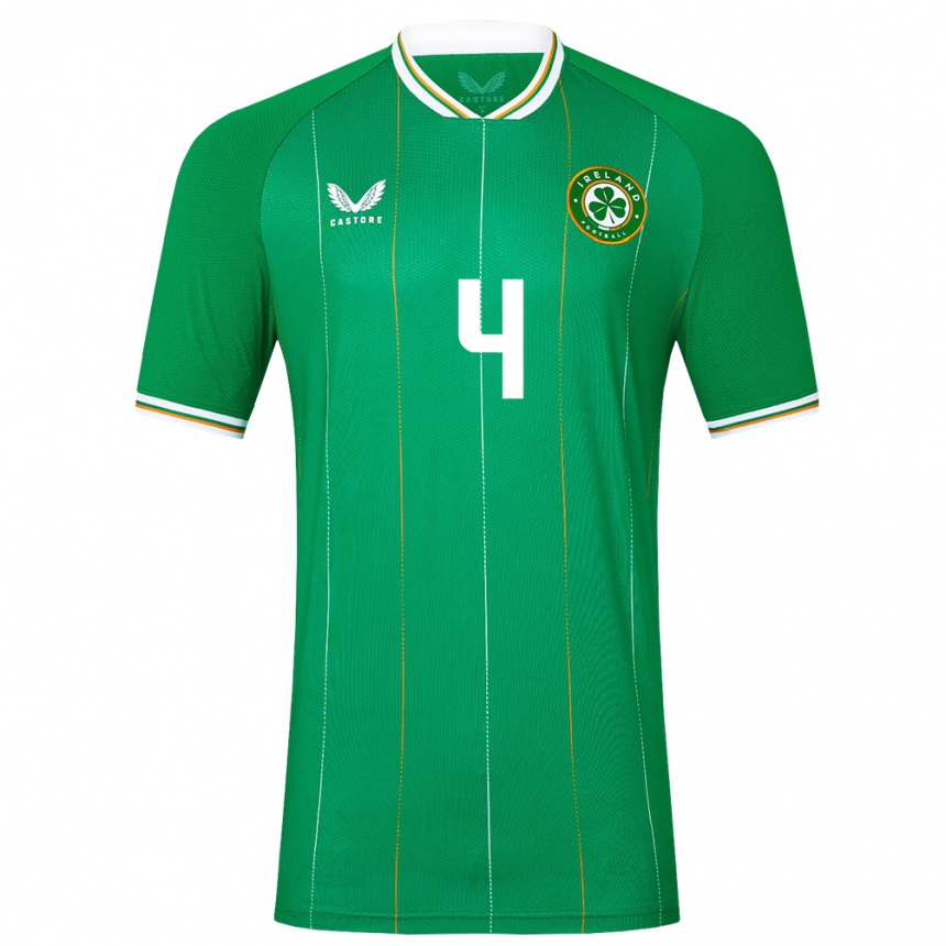 Kids Football Ireland Anselmo García Macnulty #4 Green Home Jersey 24-26 T-Shirt Canada