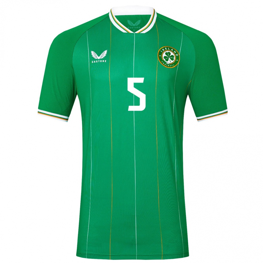 Kids Football Ireland Bosun Lawal #5 Green Home Jersey 24-26 T-Shirt Canada