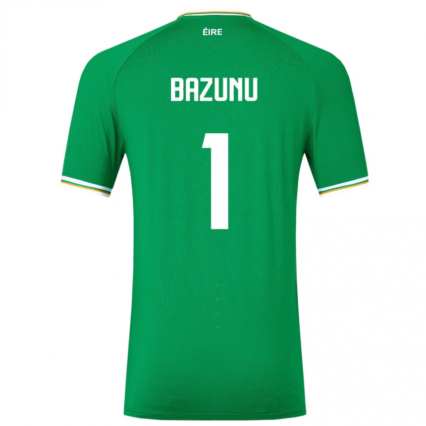 Kids Football Ireland Gavin Bazunu #1 Green Home Jersey 24-26 T-Shirt Canada