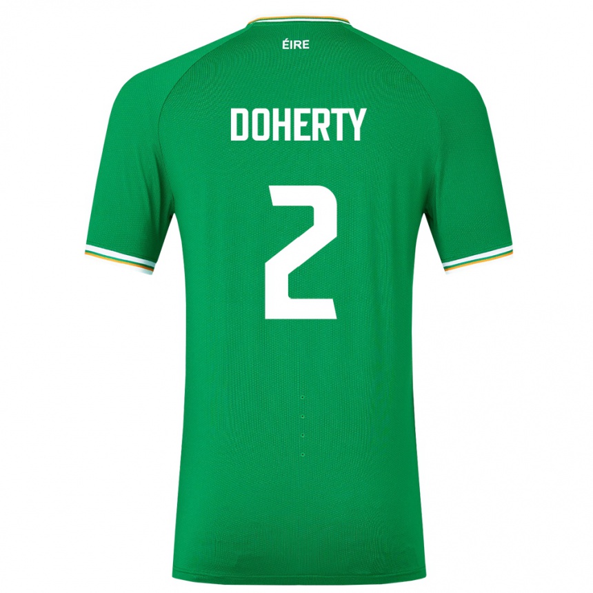 Kids Football Ireland Matt Doherty #2 Green Home Jersey 24-26 T-Shirt Canada