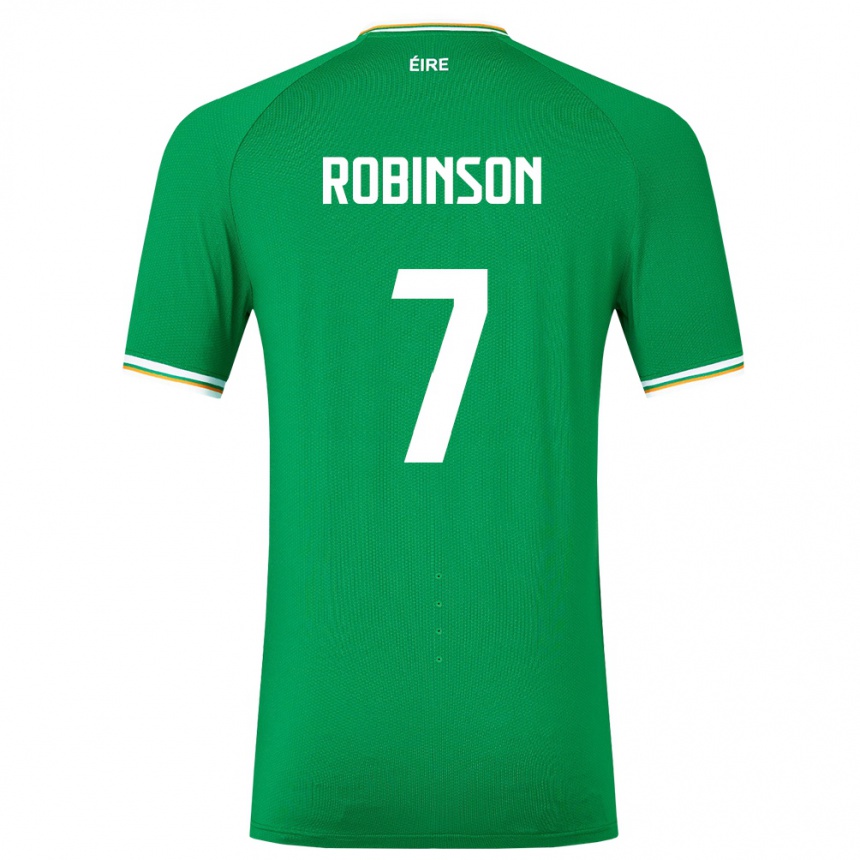 Kids Football Ireland Callum Robinson #7 Green Home Jersey 24-26 T-Shirt Canada