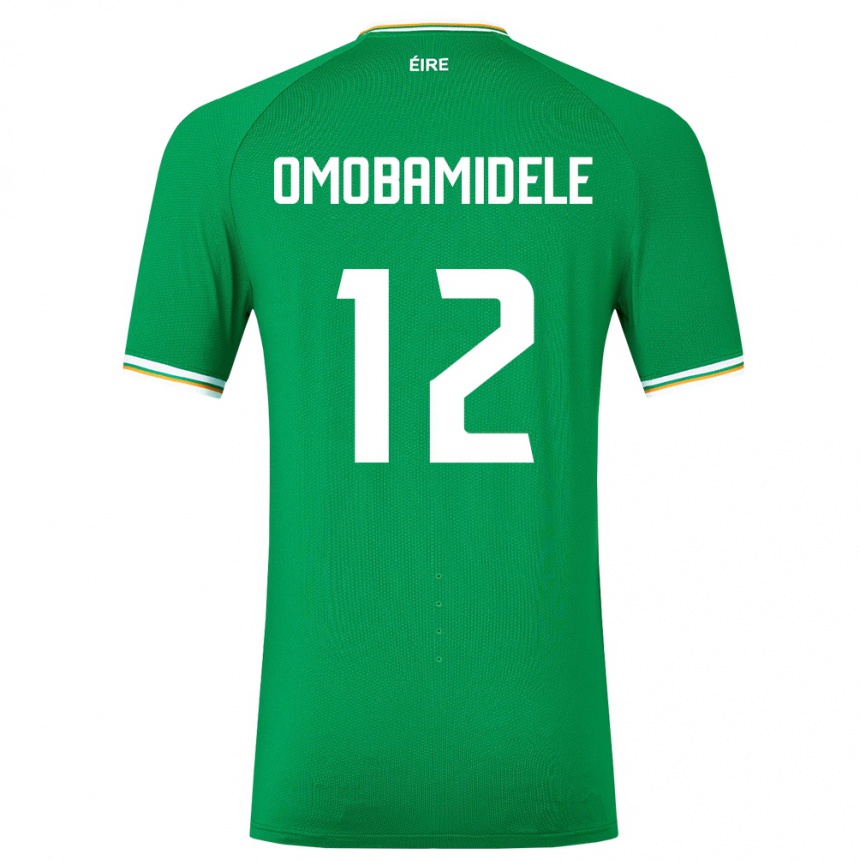 Kids Football Ireland Andrew Omobamidele #12 Green Home Jersey 24-26 T-Shirt Canada