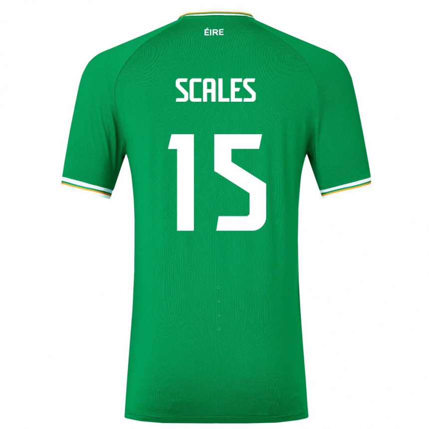 Kids Football Ireland Liam Scales #15 Green Home Jersey 24-26 T-Shirt Canada