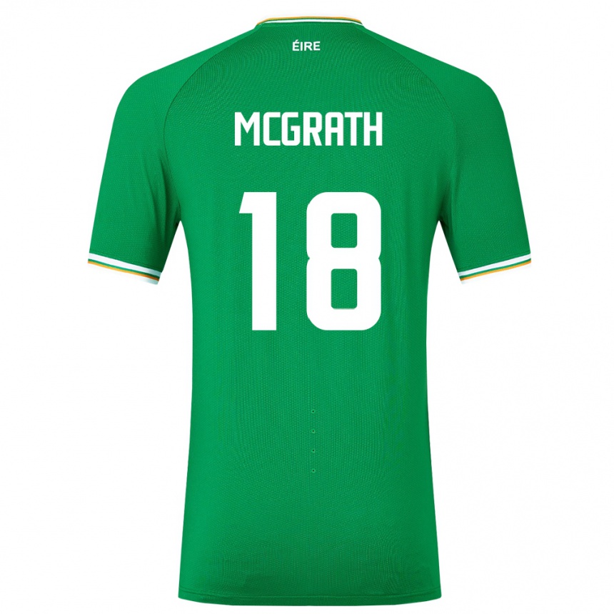 Kids Football Ireland Jamie Mcgrath #18 Green Home Jersey 24-26 T-Shirt Canada