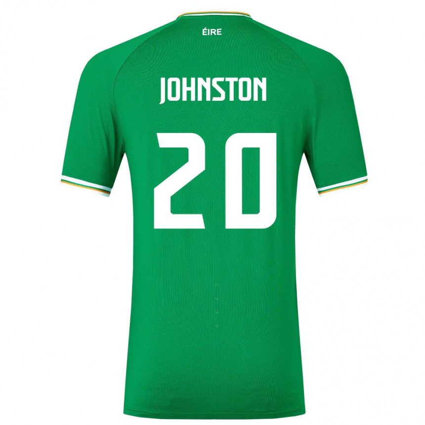 Kids Football Ireland Mikey Johnston #20 Green Home Jersey 24-26 T-Shirt Canada