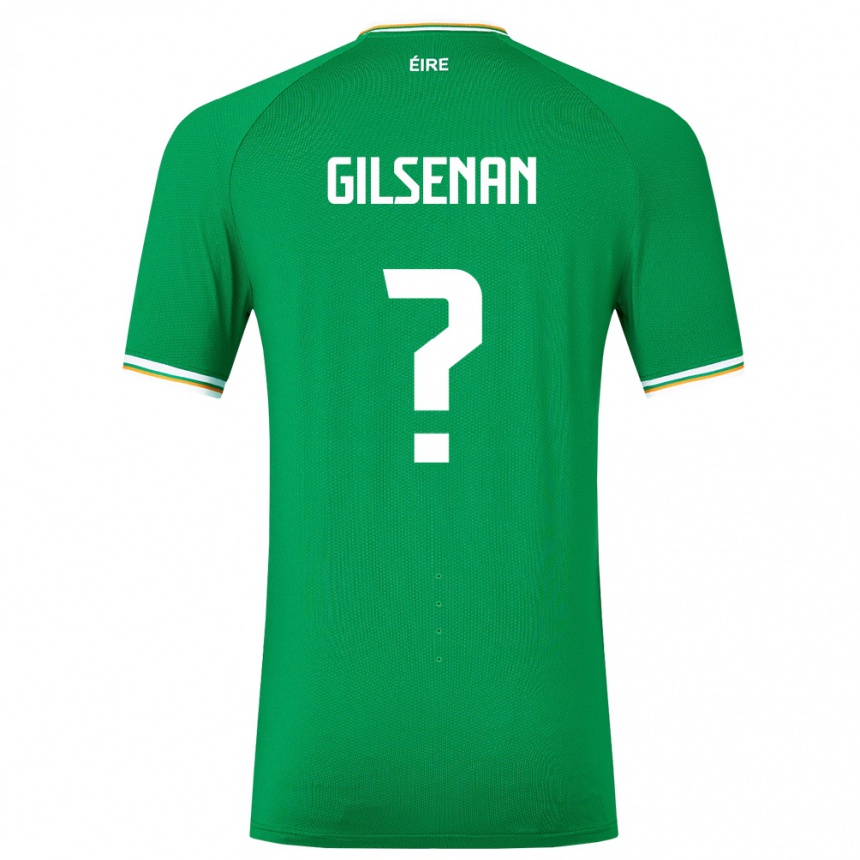 Kids Football Ireland Zak Gilsenan #0 Green Home Jersey 24-26 T-Shirt Canada