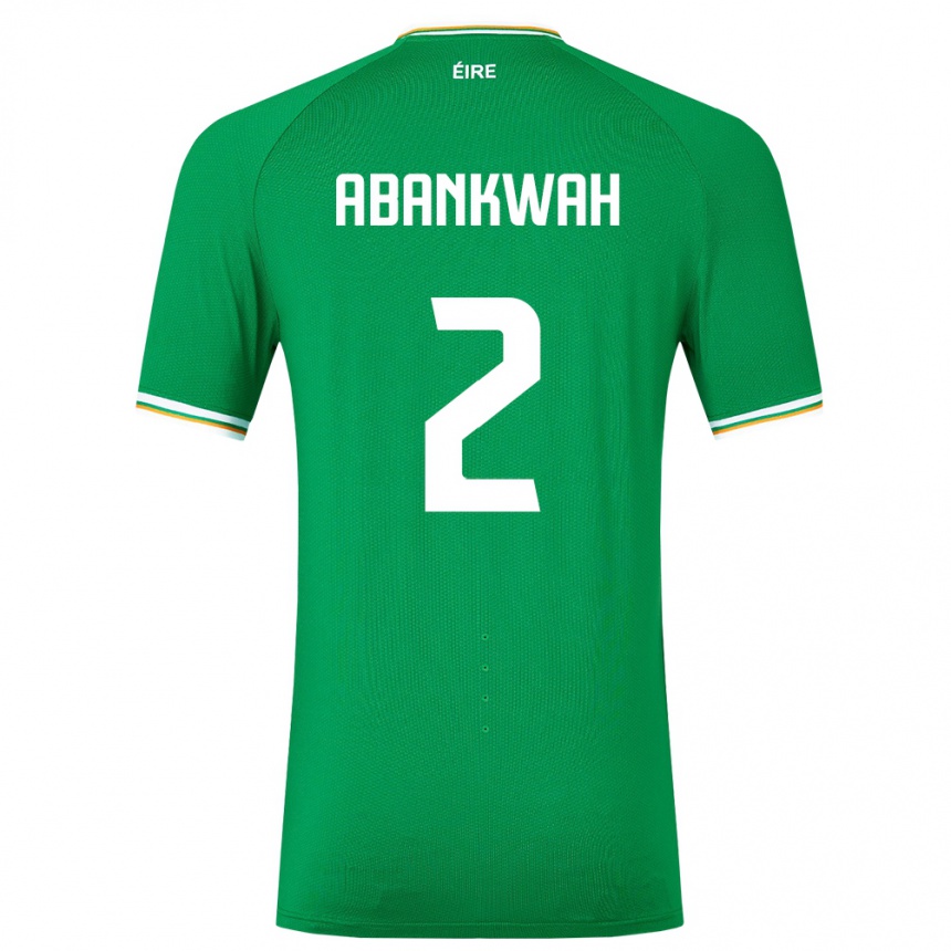 Kids Football Ireland James Abankwah #2 Green Home Jersey 24-26 T-Shirt Canada