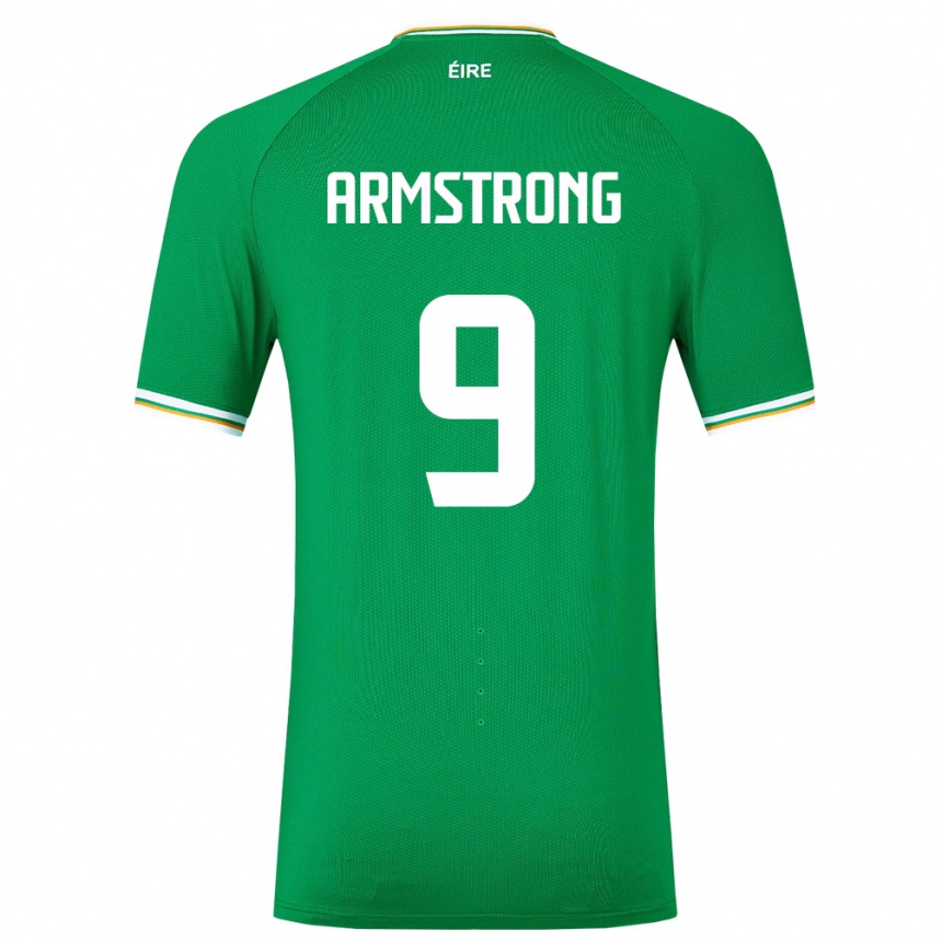 Kids Football Ireland Sinclair Armstrong #9 Green Home Jersey 24-26 T-Shirt Canada