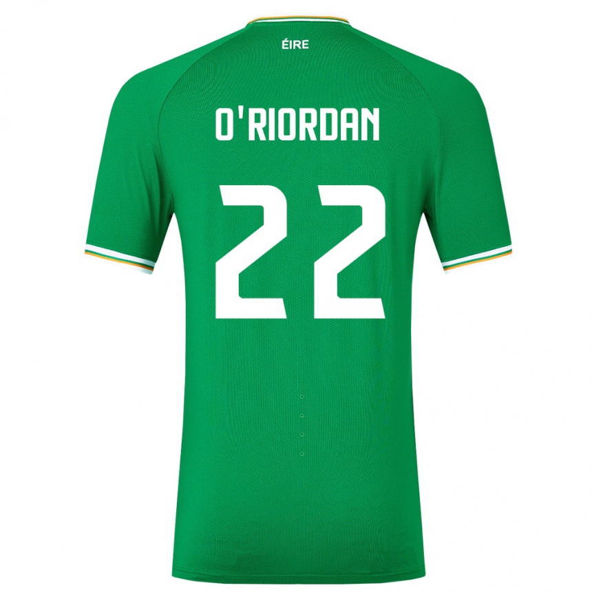 Kids Football Ireland Connor O'riordan #22 Green Home Jersey 24-26 T-Shirt Canada