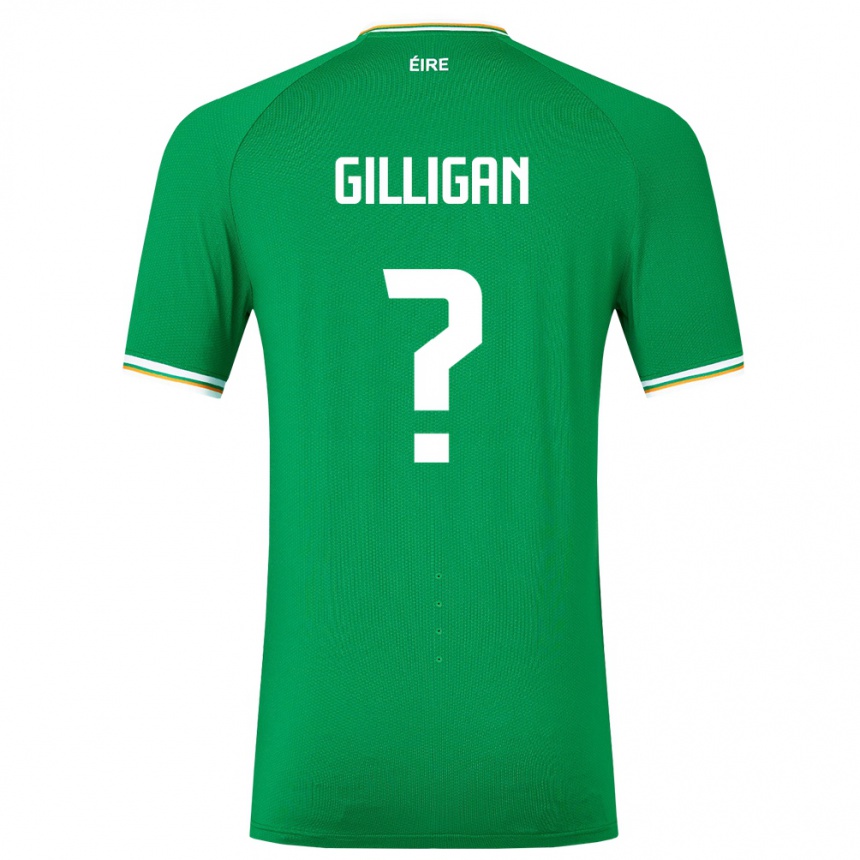 Kids Football Ireland Ciaran Gilligan #0 Green Home Jersey 24-26 T-Shirt Canada