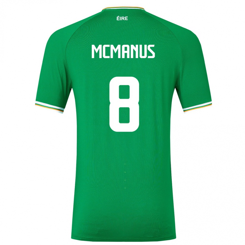 Kids Football Ireland James Mcmanus #8 Green Home Jersey 24-26 T-Shirt Canada