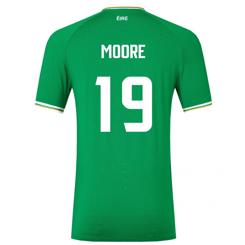 Kids Football Ireland Sean Moore #19 Green Home Jersey 24-26 T-Shirt Canada