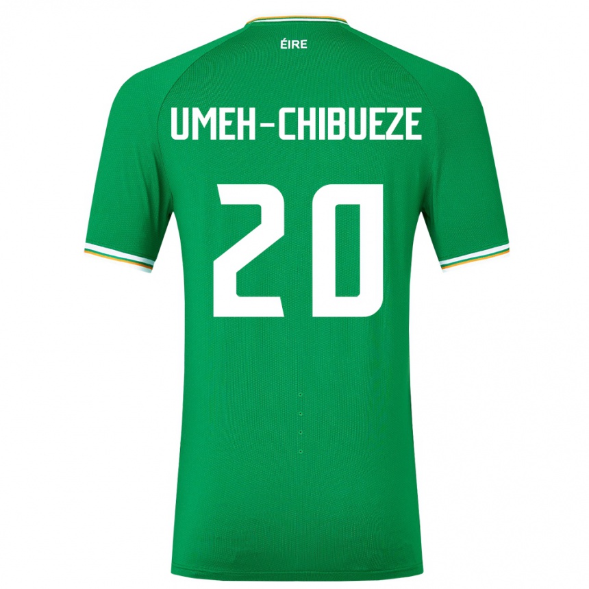 Kids Football Ireland Franco Umeh-Chibueze #20 Green Home Jersey 24-26 T-Shirt Canada