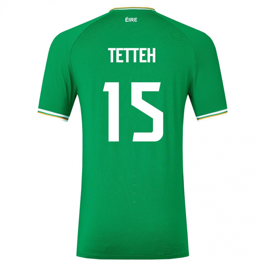 Kids Football Ireland Gideon Tetteh #15 Green Home Jersey 24-26 T-Shirt Canada