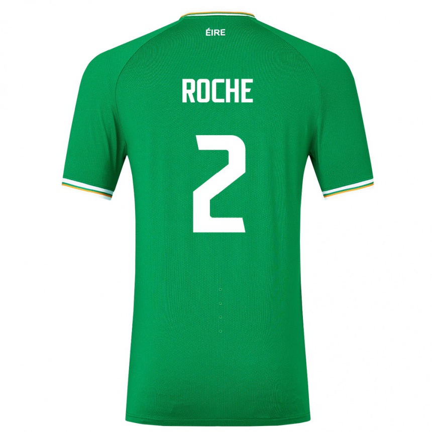 Kids Football Ireland James Roche #2 Green Home Jersey 24-26 T-Shirt Canada