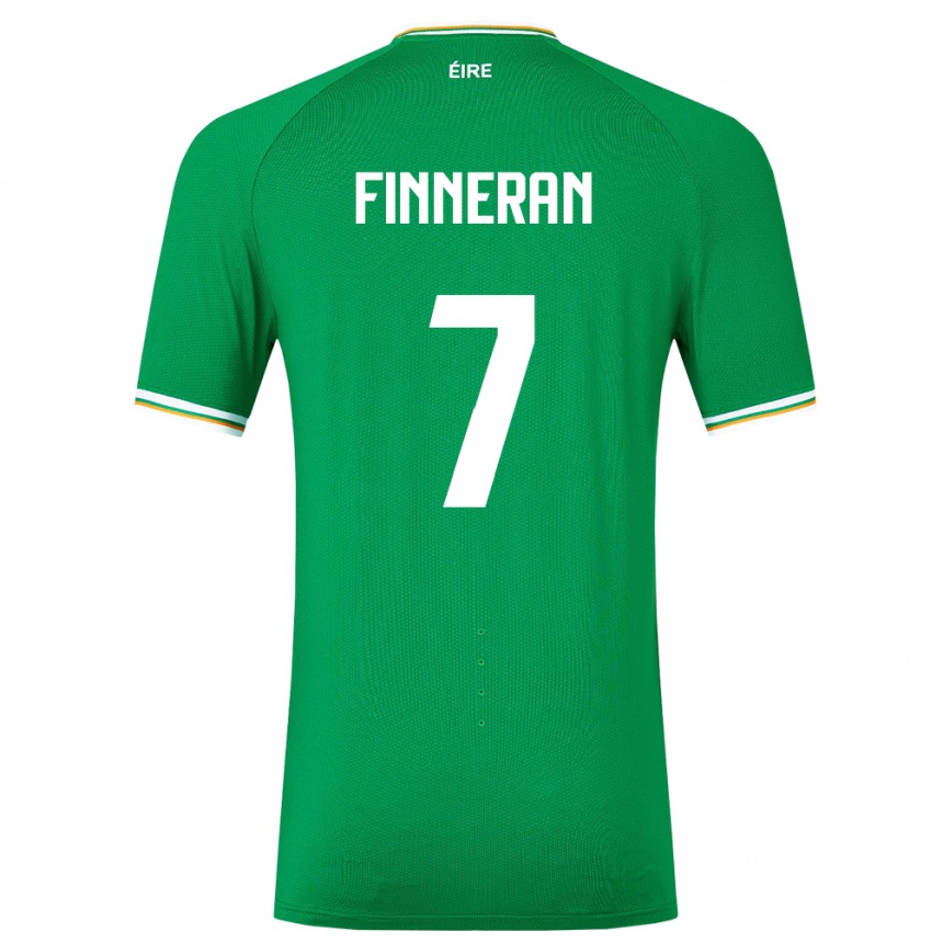 Kids Football Ireland Rory Finneran #7 Green Home Jersey 24-26 T-Shirt Canada