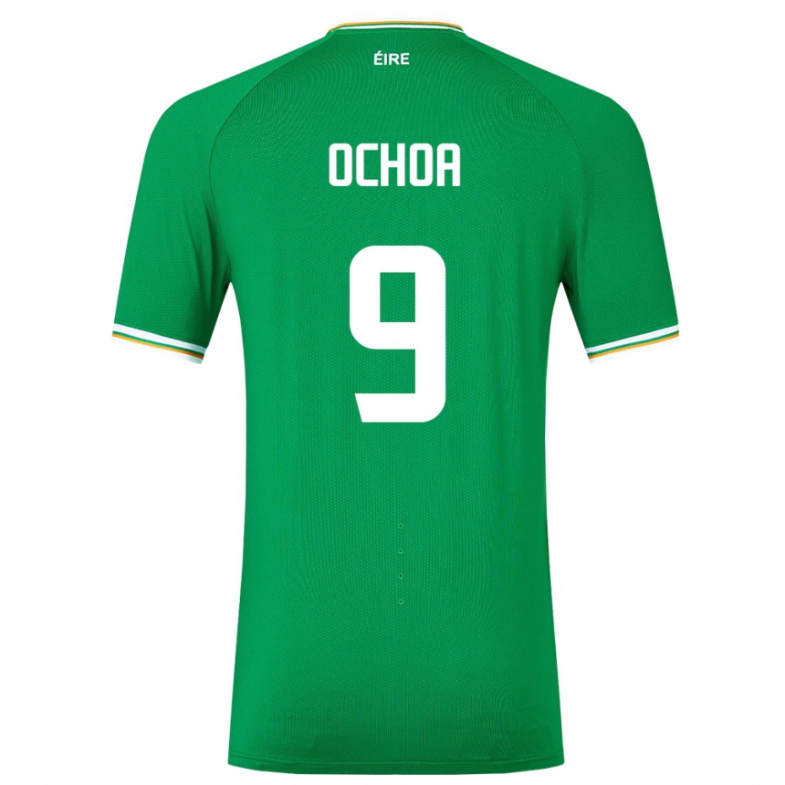 Kids Football Ireland Aarón Ochoa #9 Green Home Jersey 24-26 T-Shirt Canada