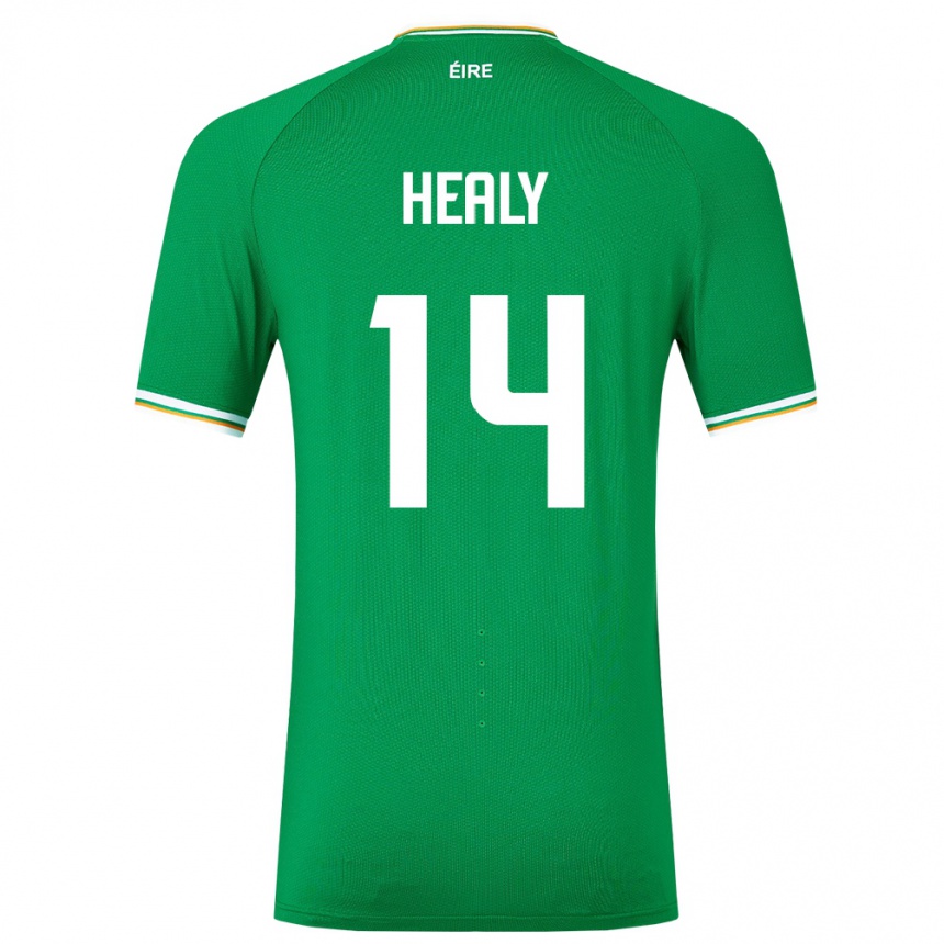 Kids Football Ireland Freya Healy #14 Green Home Jersey 24-26 T-Shirt Canada