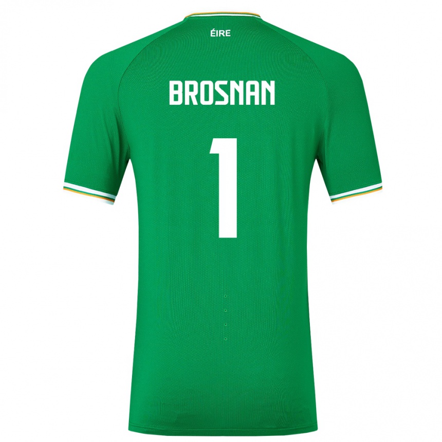 Kids Football Ireland Courtney Brosnan #1 Green Home Jersey 24-26 T-Shirt Canada