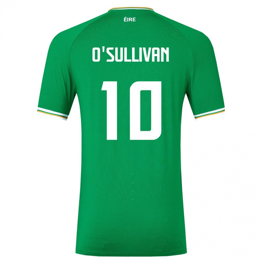 Kids Football Ireland Denise O'sullivan #10 Green Home Jersey 24-26 T-Shirt Canada