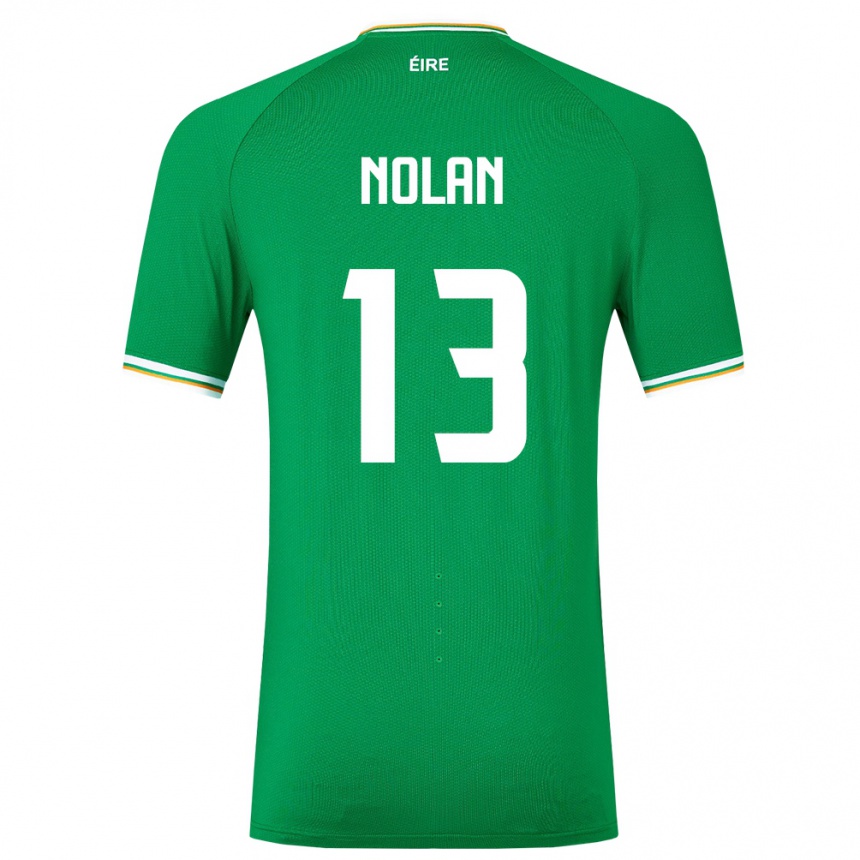 Kids Football Ireland Hayley Nolan #13 Green Home Jersey 24-26 T-Shirt Canada