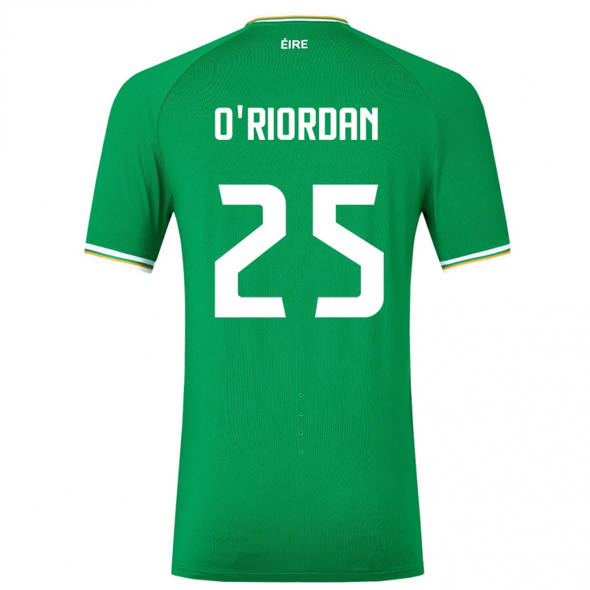 Kids Football Ireland Claire O'riordan #25 Green Home Jersey 24-26 T-Shirt Canada