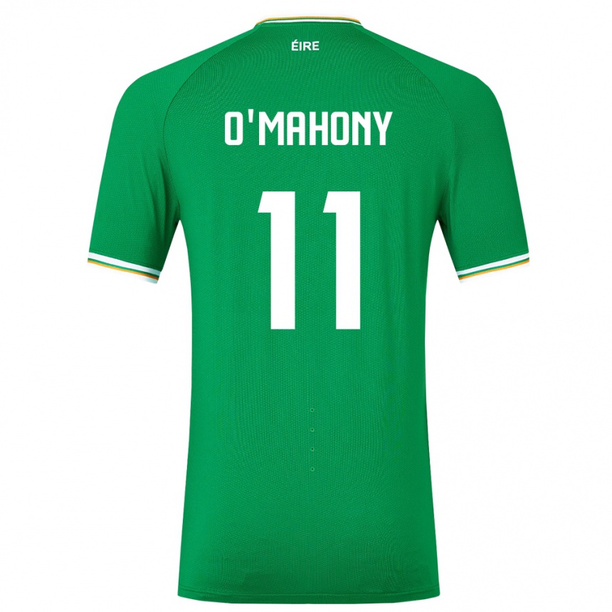 Kids Football Ireland Éabha O'mahony #11 Green Home Jersey 24-26 T-Shirt Canada