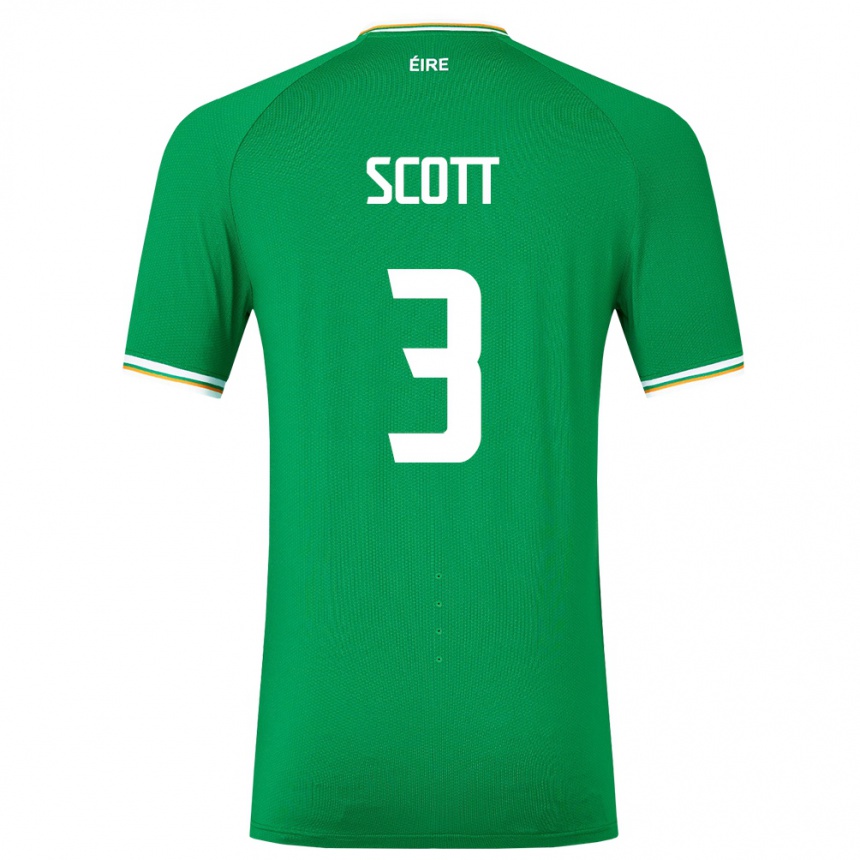 Kids Football Ireland Harriet Scott #3 Green Home Jersey 24-26 T-Shirt Canada