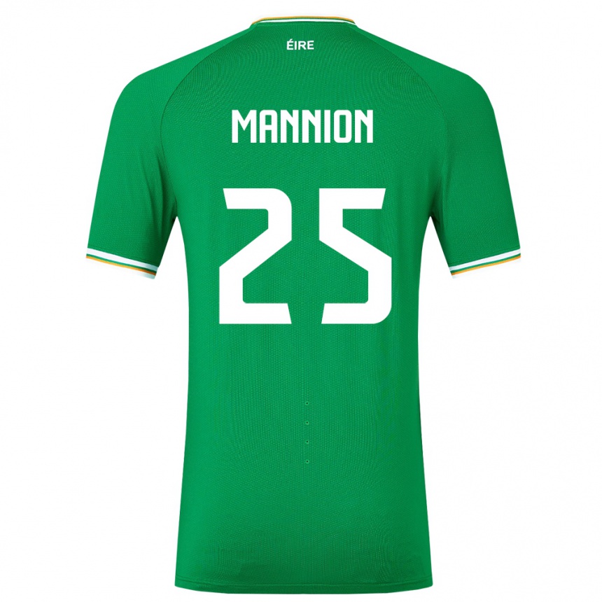 Kids Football Ireland Aoife Mannion #25 Green Home Jersey 24-26 T-Shirt Canada