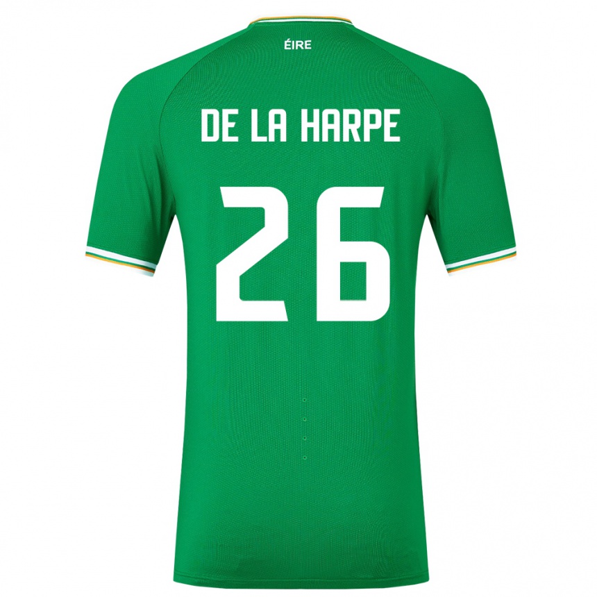 Kids Football Ireland Deborah-Anne De La Harpe #26 Green Home Jersey 24-26 T-Shirt Canada