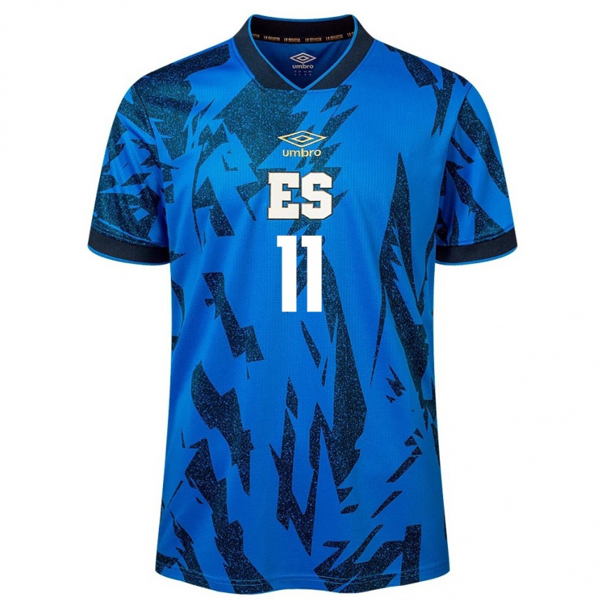 Kids Football El Salvador Jackeline Velásquez #11 Blue Home Jersey 24-26 T-Shirt Canada