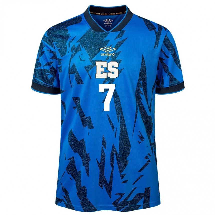 Kids Football El Salvador Jefferson Valladares #7 Blue Home Jersey 24-26 T-Shirt Canada