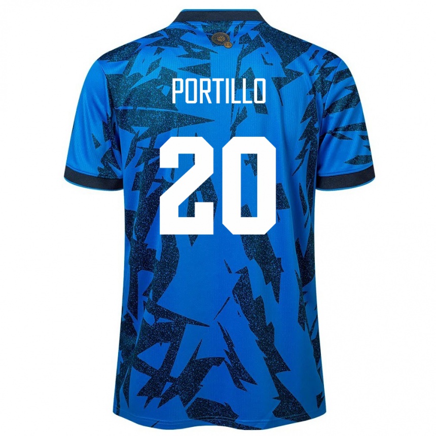 Kids Football El Salvador Isaac Portillo #20 Blue Home Jersey 24-26 T-Shirt Canada