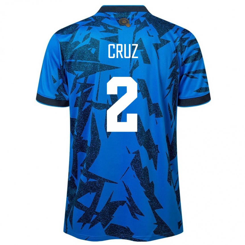 Kids Football El Salvador Melvin Cruz #2 Blue Home Jersey 24-26 T-Shirt Canada