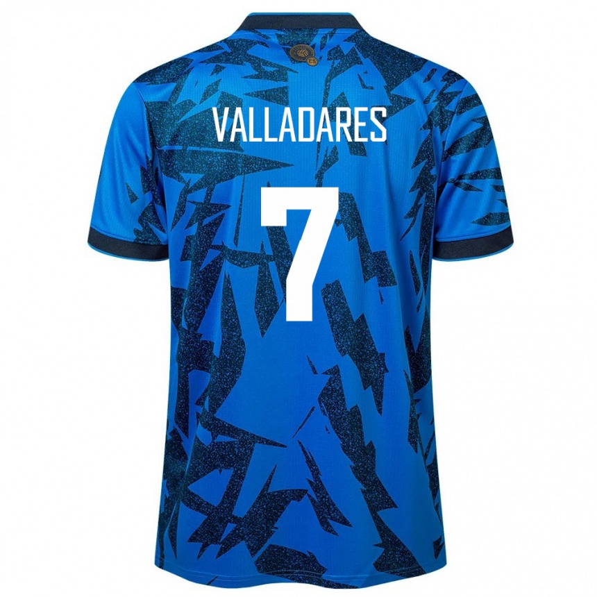 Kids Football El Salvador Jefferson Valladares #7 Blue Home Jersey 24-26 T-Shirt Canada