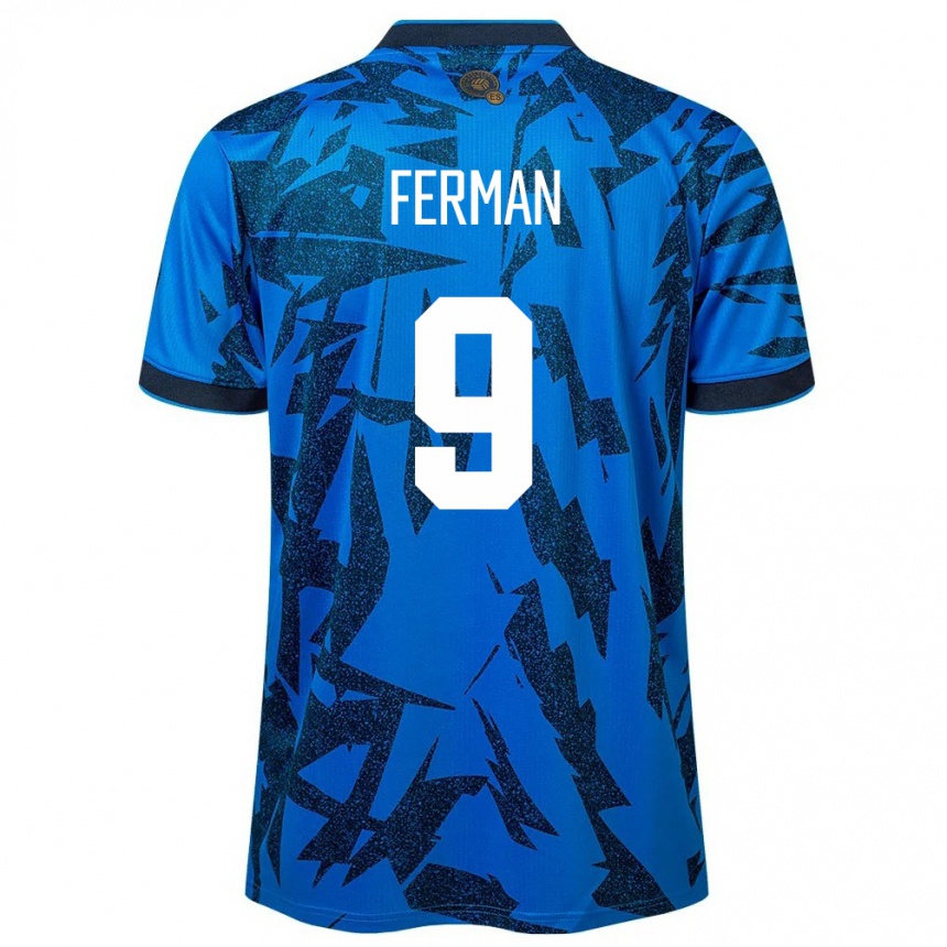 Kids Football El Salvador Javier Ferman #9 Blue Home Jersey 24-26 T-Shirt Canada