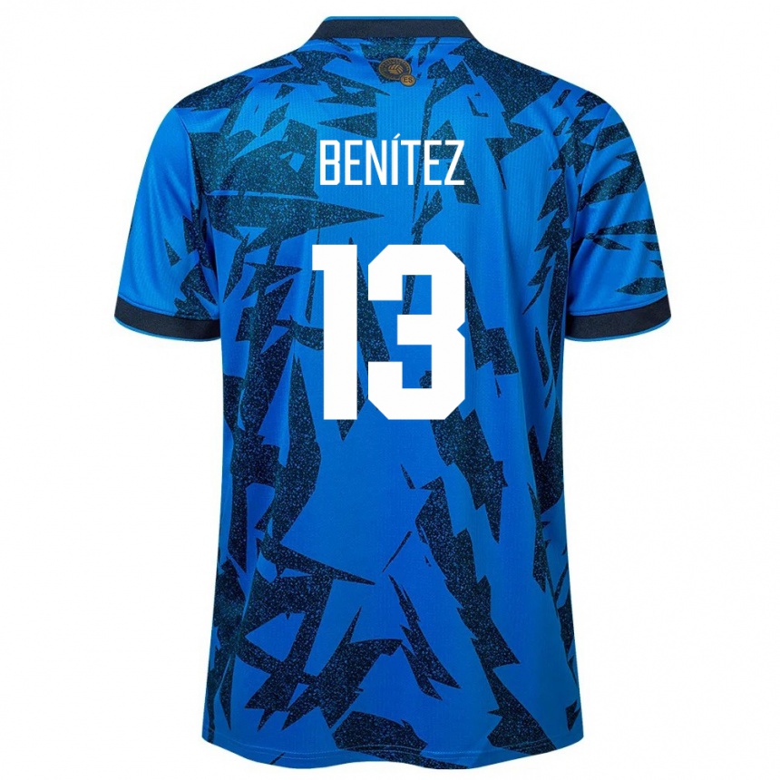 Kids Football El Salvador Tereso Benítez #13 Blue Home Jersey 24-26 T-Shirt Canada