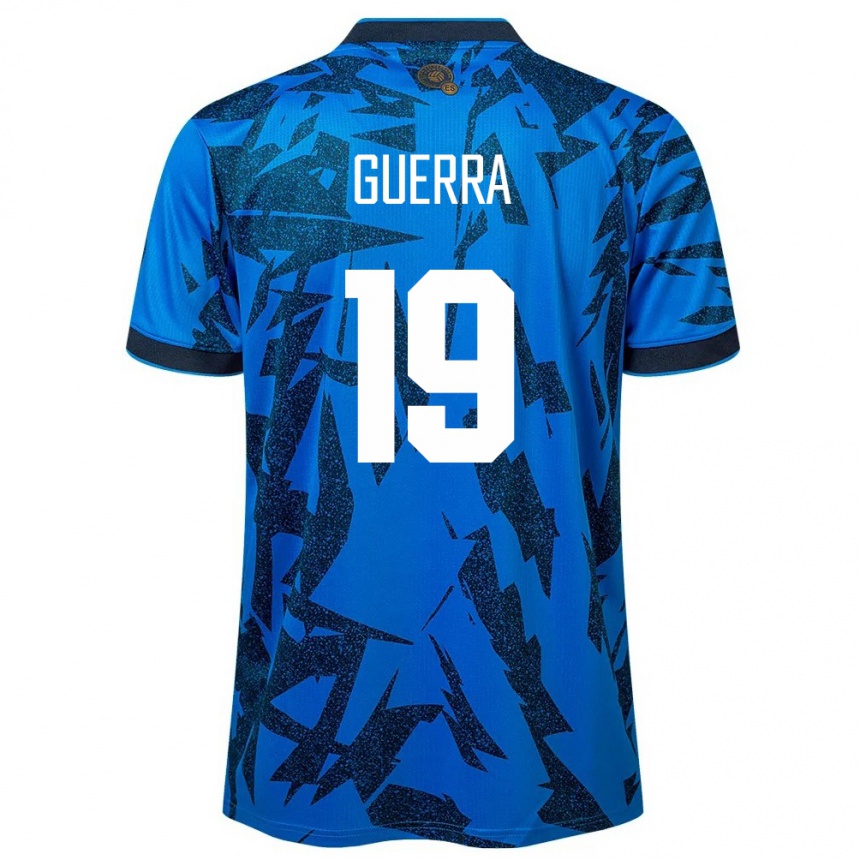 Kids Football El Salvador Steven Guerra #19 Blue Home Jersey 24-26 T-Shirt Canada