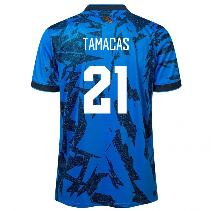 Kids Football El Salvador Bryan Tamacas #21 Blue Home Jersey 24-26 T-Shirt Canada