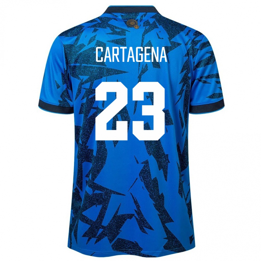 Kids Football El Salvador Melvin Cartagena #23 Blue Home Jersey 24-26 T-Shirt Canada