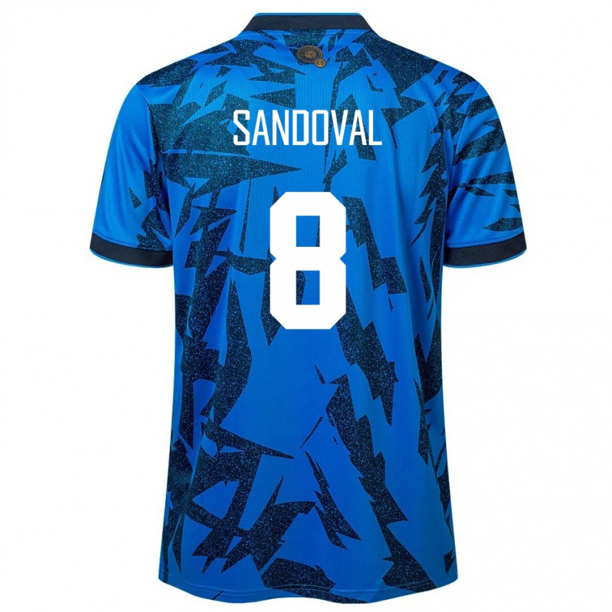 Kids Football El Salvador Emerson Sandoval #8 Blue Home Jersey 24-26 T-Shirt Canada